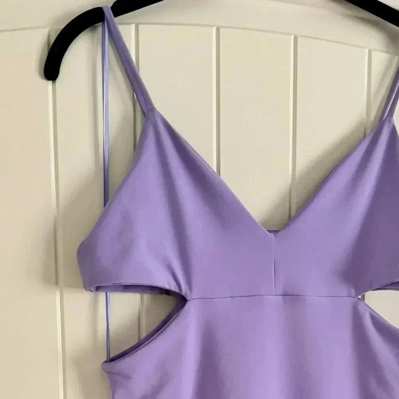 NWT Susana Monaco Cutout Side String Thin Strap Mini Dress Provence Purple, L - Picture 8 of 12